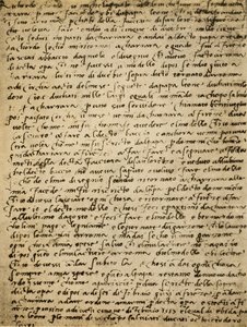 Page of a manuscript by Michelangelo Buonarroti